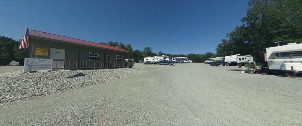 Street view of Mountain Home RV Park entrance, Mountain Home, Arkansas