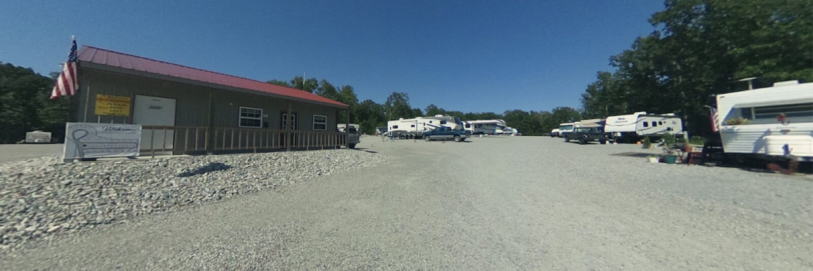 Street view of Mountain Home RV Park entrance, Mountain Home, Arkansas