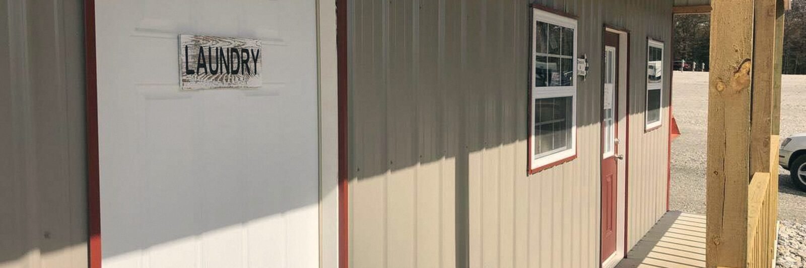Laundry facility exterior, Mountain Home RV Park